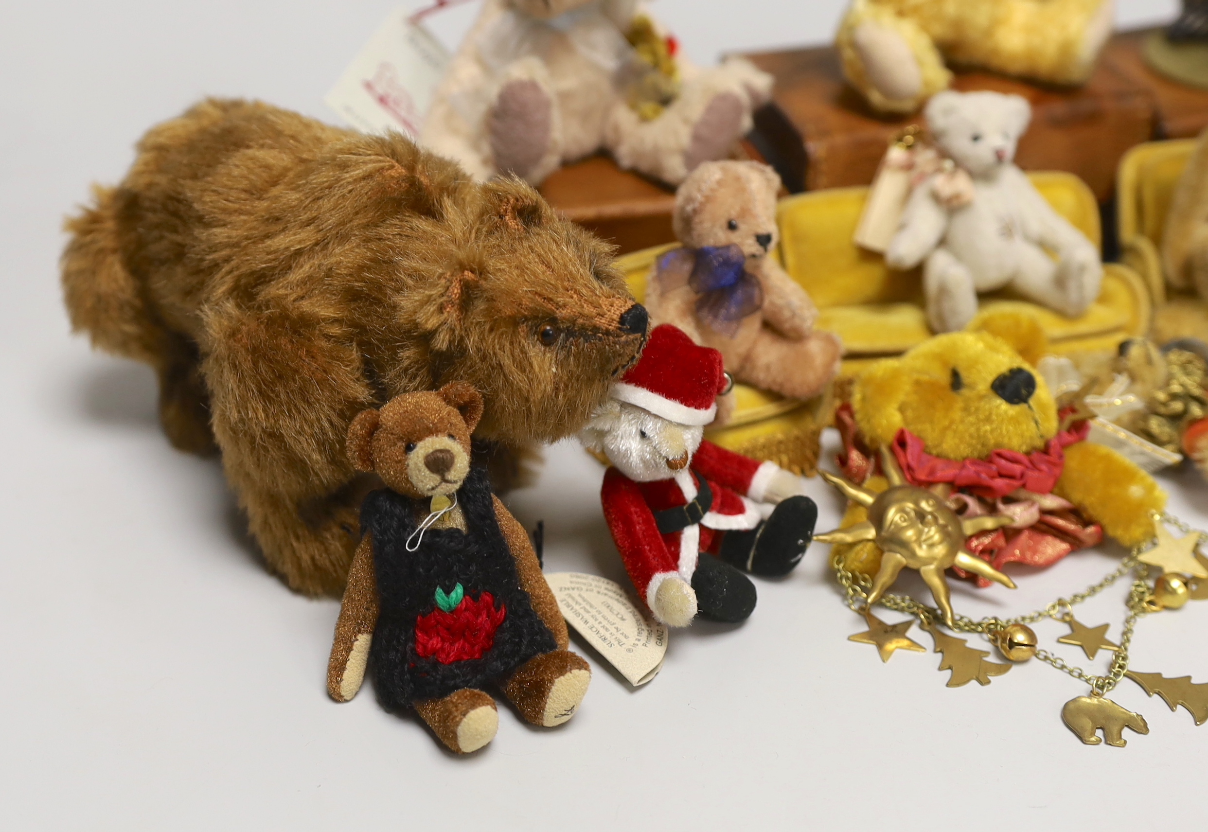 Thirteen Artist bears American and a three piece suite for bears